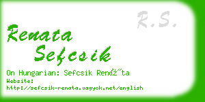 renata sefcsik business card